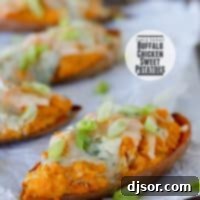Loaded Buffalo Chicken Sweet Potatoes 2 Twice Baked Buffalo Chicken Sweet Potatoes | Taste and Tell