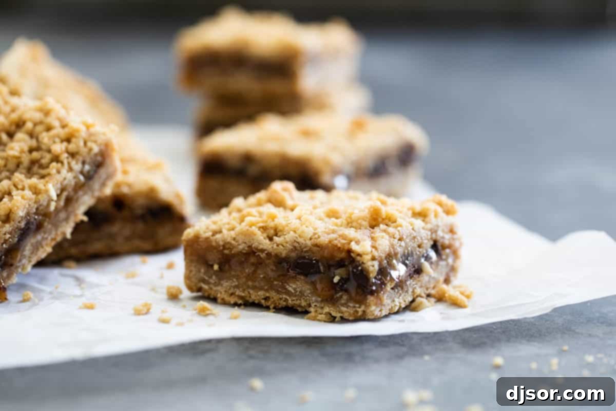 Easy Carmelitas with chocolate and oats, showcasing the gooey layers.