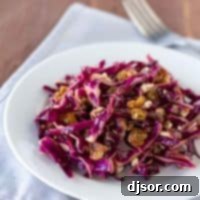 Vibrant Cabbage Slaw 4 Red Cabbage Salad with golden raisins