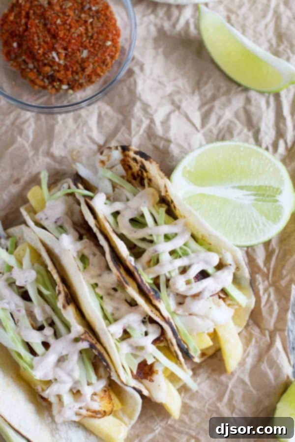 Chip Shop Tacos 6 Platter of Fish and Chips Tacos with chipotle-lime dressing