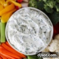 close up of spinach dip