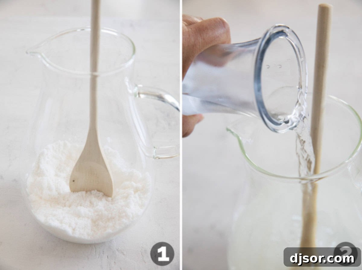 Sweet Lemon Refreshment 4 A large pitcher being filled with the simple ingredients for homemade sweet lemon water, showcasing the ease of preparation.