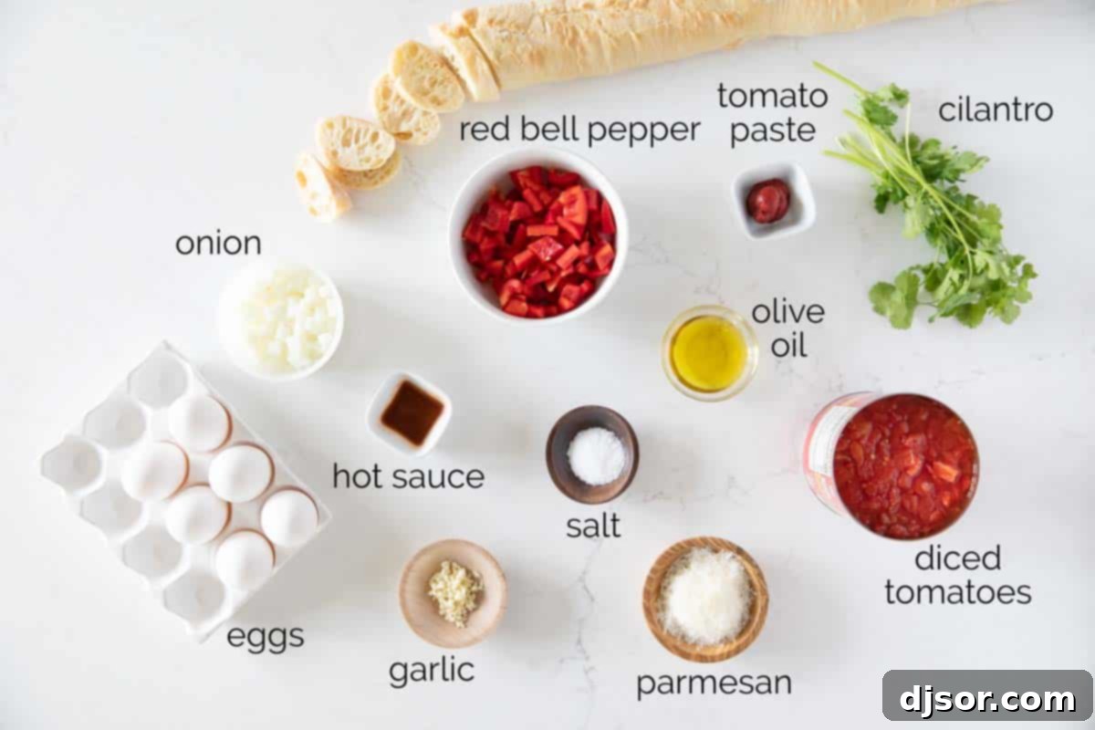 ingredients needed to make Shakshuka