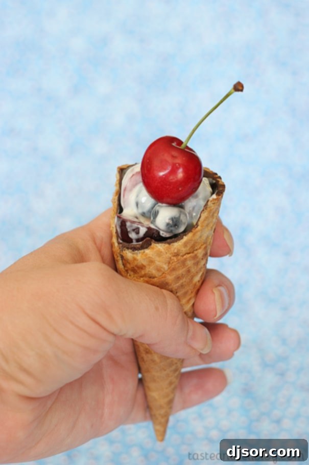 Berries and Cream Cones Recipe - Perfect for the 4th of July!
