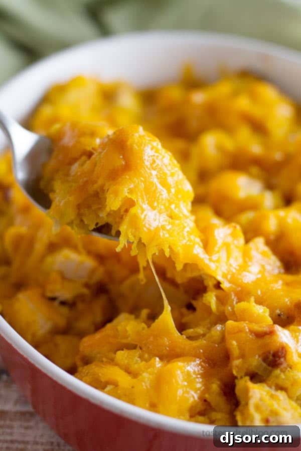 This Butternut Squash and Turkey Casserole is an excellent choice for creatively using up your turkey leftovers after the holidays.