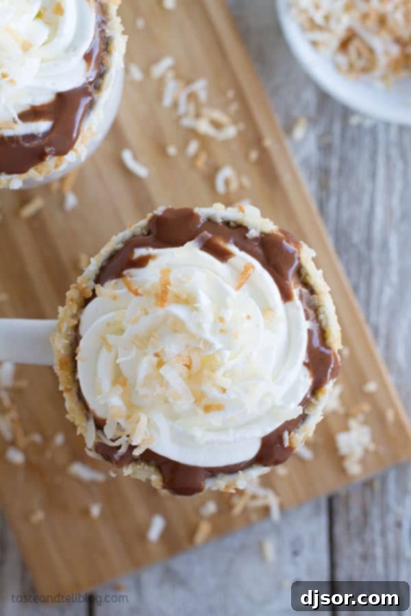 Creamy Cashew Coconut Hot Chocolate 6 Warming up with a delicious Cashew Coconut Hot Chocolate, topped with coconut whipped cream