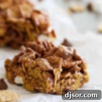 Indoor S'mores 2 Indoor S'more bar made from golden grahams, chocolate and marshmallows