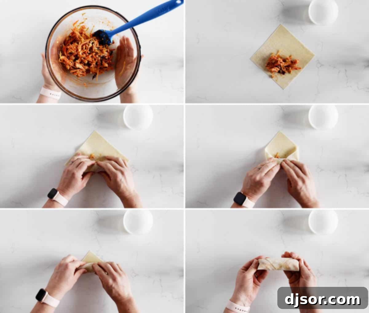 Perfect for a game day appetizer or meal, these Buffalo Chicken Egg Rolls have crisp outer shells that are filled with chicken, hot sauce, blue cheese, and slaw. Steps to make buffalo chicken egg rolls.