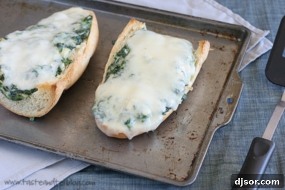 Delicious Spinach-Artichoke French Bread Pizza, perfect for dinner