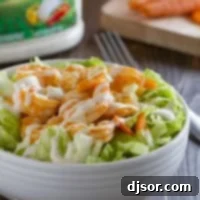 Spicy Buffalo Ranch Shrimp Salad 5 Buffalo Ranch Shrimp Salad topped with easy buffalo shrimp.