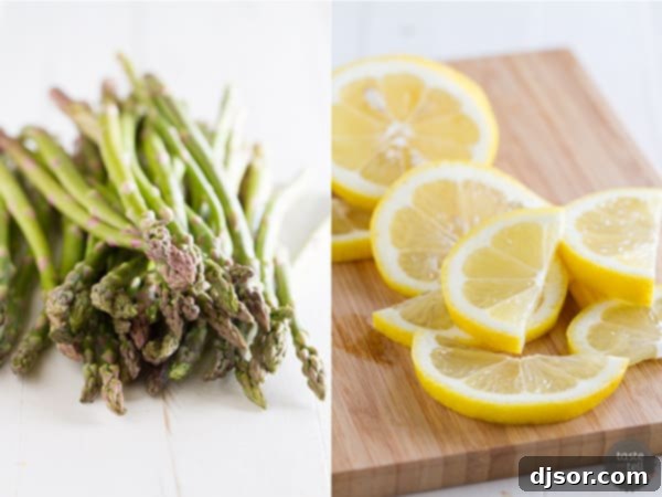 Bright Lemon Cream Pasta with Asparagus and Peas 3 Step-by-step preparation for Lemon Cream Sauce Pasta with Asparagus and Peas