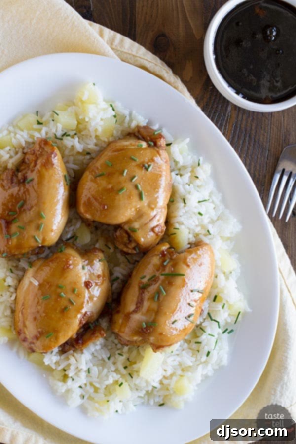 Sweet Asian Chicken Recipe with Pineapple Rice