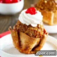 fried ice cream in a tortilla bowl sitting on a white plate