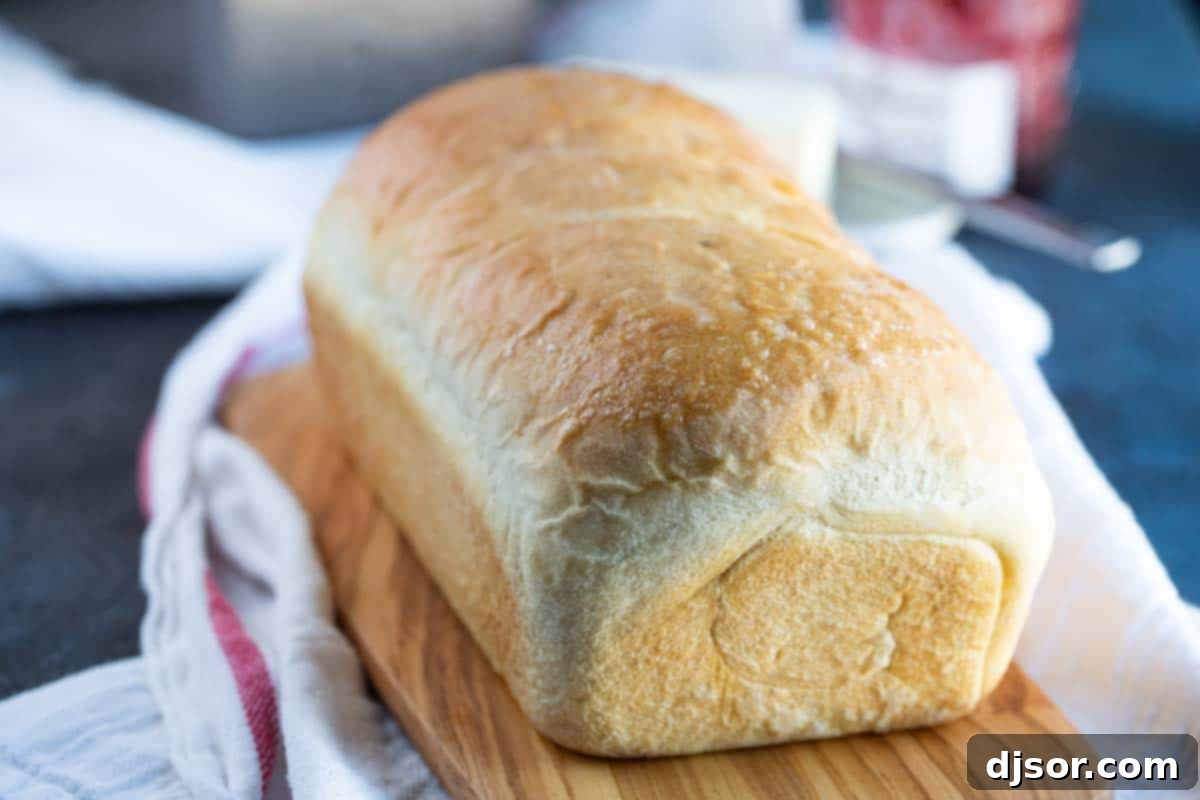 This may be the perfect sandwich bread! This Potato Bread is made with mashed potatoes which make for a loaf of bread that is sturdy, yet soft and fluffy. full loaf of potato bread