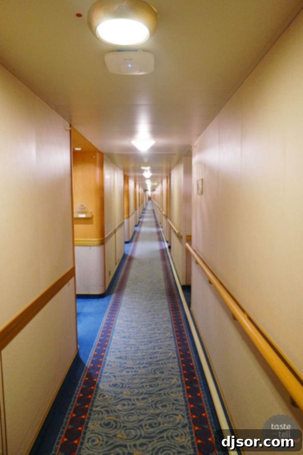 Ruby Princess Royal Voyage 23 Long shot of a Ruby Princess deck, showing the layout and facilities under the open sky.