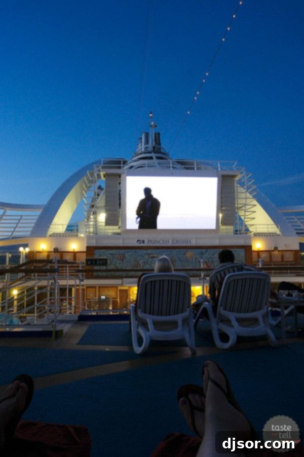 Ruby Princess Royal Voyage 25 Exterior shot of the Ruby Princess cruise ship, capturing its grandeur and design.