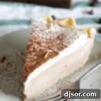 Velvet Chocolate Pie 2 slice of chocolate cream pie with cocoa powder on top