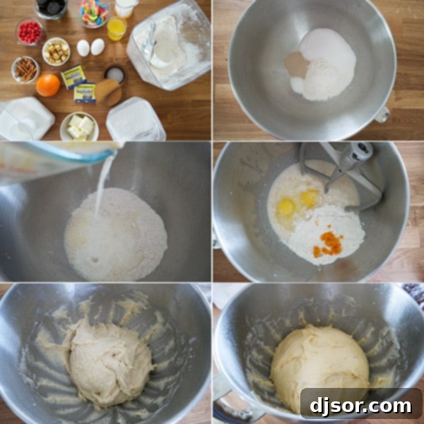 Sunset Snowman's Odyssey 3 Step-by-step image illustrating how to prepare Orange Snowman Rolls dough