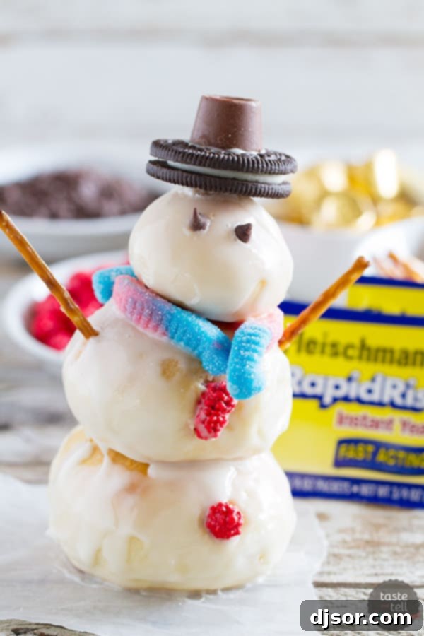 Sunset Snowman's Odyssey 6 A festive spread of decorated Orange Snowman Rolls, perfect for holiday gatherings