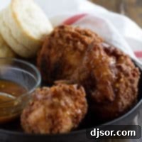 Honey Fried Chicken with Hot Honey Sauce and Buttermilk Biscuits
