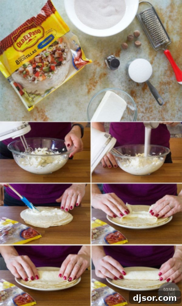 Close-up shot of an Eggnog Empanada, showcasing its crispy exterior and inviting filling.