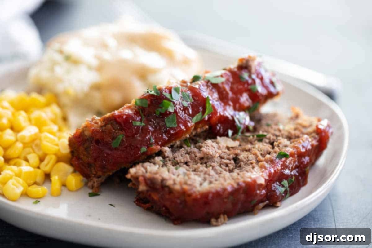 slices of meatloaf on a plate
