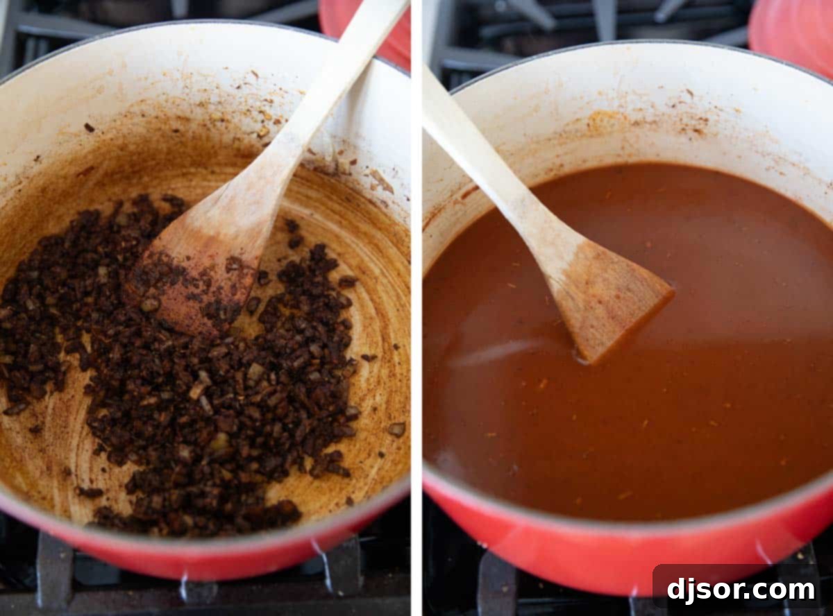 Cincinnati Chili The Five Way Wonder 6 Mixing spices and liquid into Cincinnati Chili