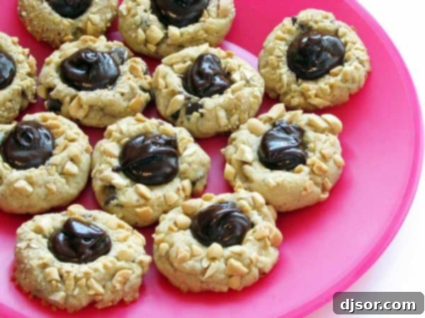 Delicious Chocolate Peanut Butter Thumbprint Cookies
