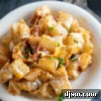 plate with ranch potatoes topped with green onions