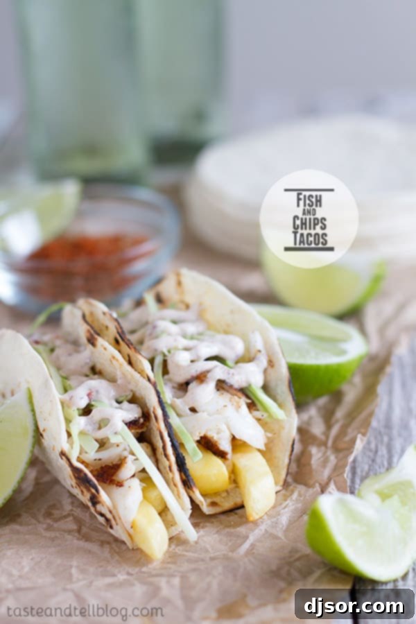 Upgrade Your Taco Night: 22 Irresistible Taco Recipes 9 Fish and Chips takes a new look in these tacos layered with french fries, blackened tilapia, cabbage and a chipotle-lime dressing.