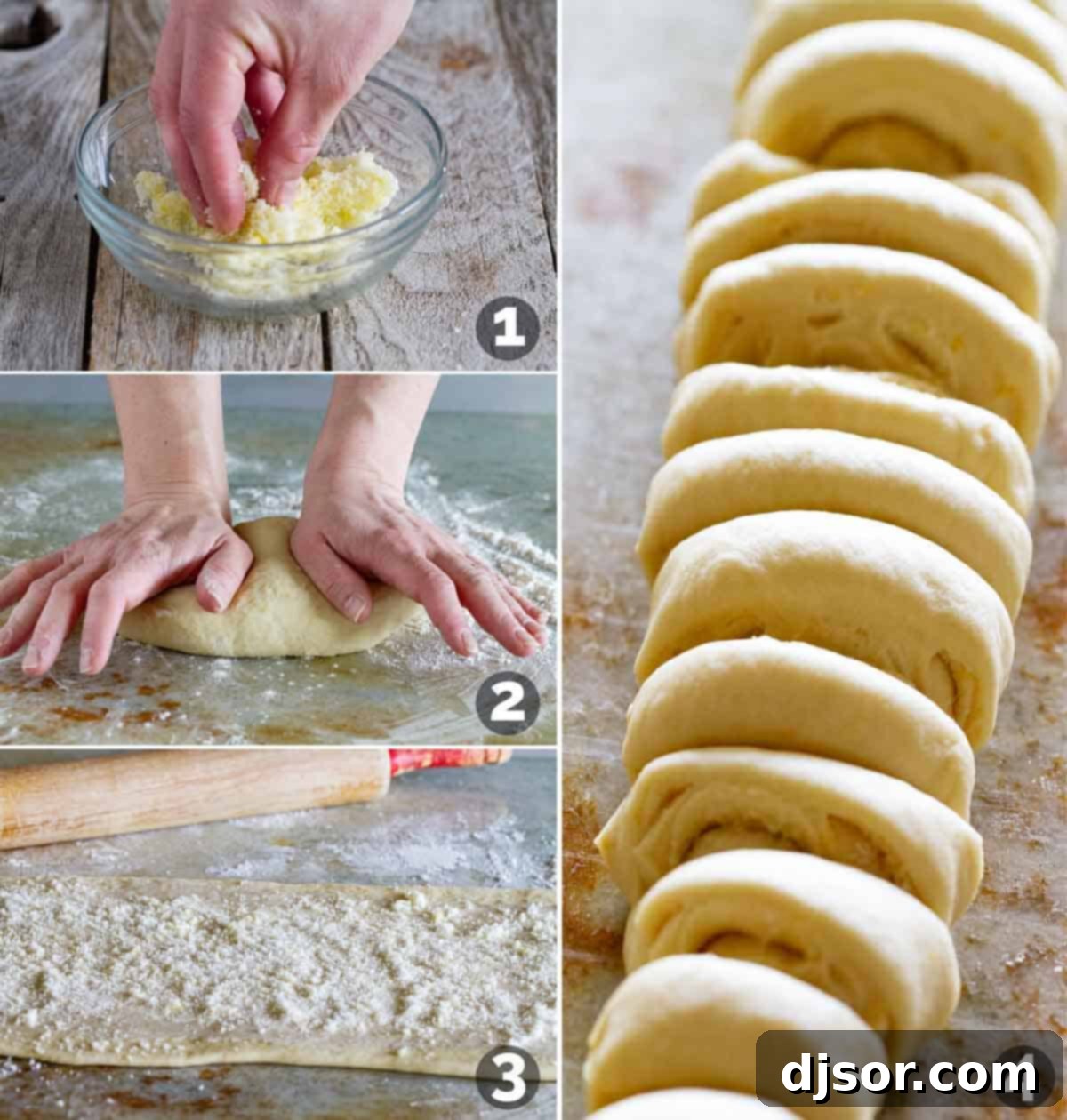 Bright Lemon Swirl Pull-Apart Loaf 4 Steps to make Lemon Roll Pull Apart Bread.