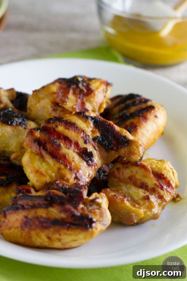 Grilled Brown Sugar Mustard Chicken, a 20-minute chicken thigh recipe perfect for quick dinners.
