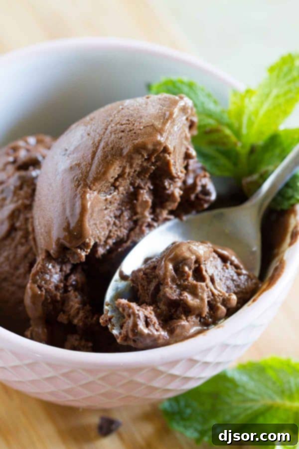 Cool Mint Cacao Cream 3 texture of chocolate mint ice cream