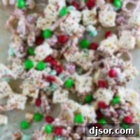 Sweet and salty Christmas mix spread out to dry.