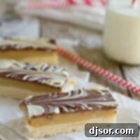 Marbled Caramel Chocolate Slice on paper