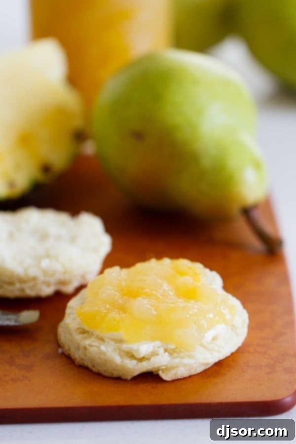 Delicious Pear and Pineapple Jam recipe from Artisanal Preserves cookbook.