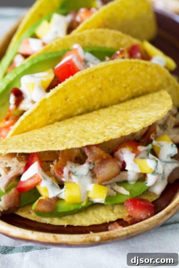 Taco Tuesday gets a makeover with these Chicken Club Tacos that have all the flavors of a chicken club sandwich in a taco shell.