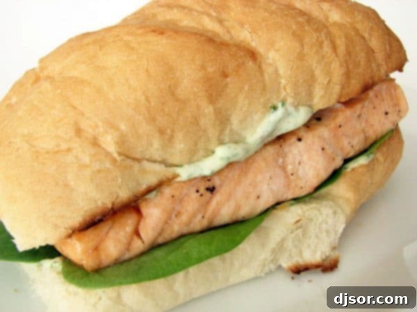 Savory Salmon Delights 2 Delicious Salmon Sandwiches with Fresh Dill Sauce