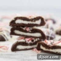 Chocolate Peppermint Cookies stuffed with peppermint patties