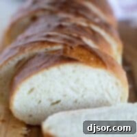 Crusty Homemade French Bread 2 Close-up of the beautiful, airy texture and open crumb of fresh French bread
