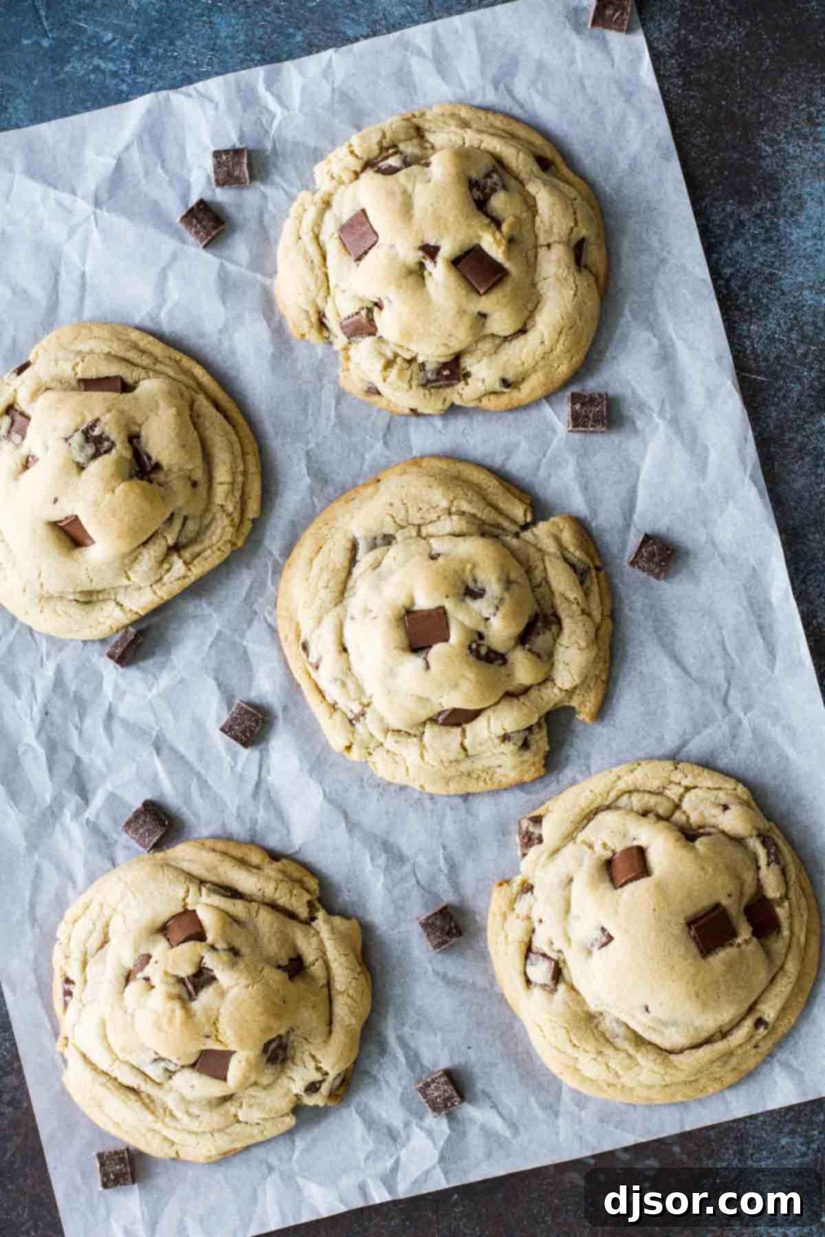Achieving Bakery-Quality Giant Chocolate Chip Cookies Bakery Style Chocolate Chip Cookies, fresh out of the oven, waiting to be enjoyed.