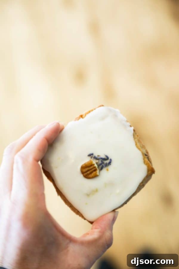 Delicate Lavender Shortbread Cookie from Belle's Bakery in Heber City