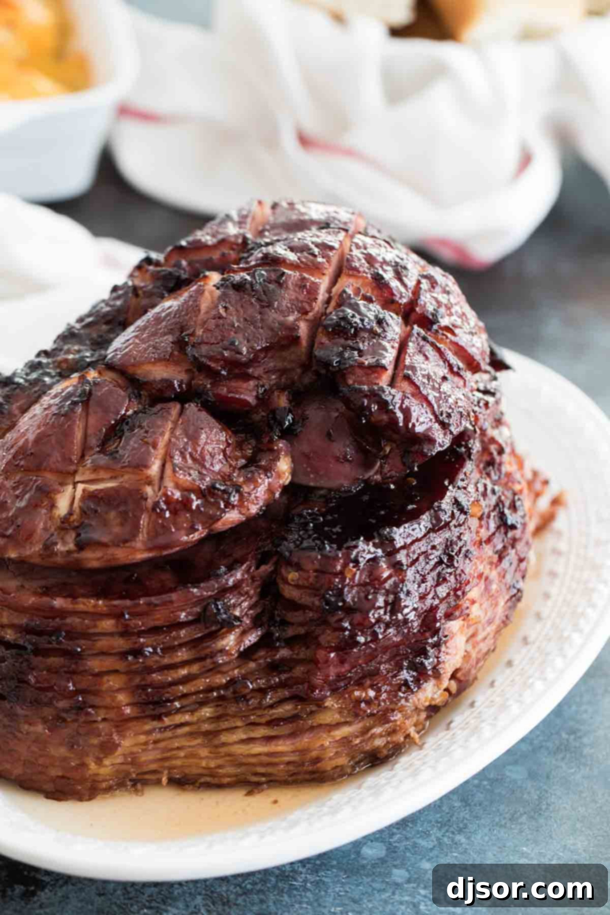 Baked Ham Recipe with Sweet and Spicy Glaze