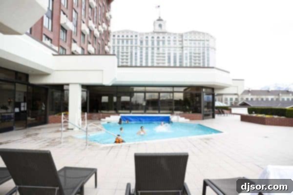 Outdoor pool at The Little America Hotel in Salt Lake City
