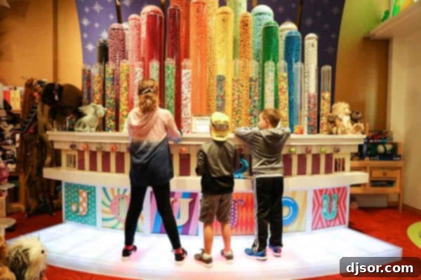 Colorful Candy in Toy Store at The Grand America Hotel Salt Lake City