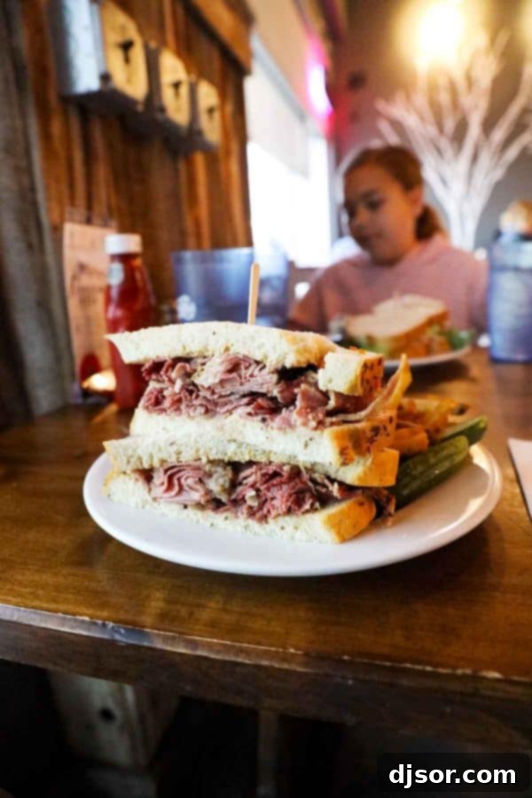 Pastrami and Corned Beef Combo Sandwich from Feldman's Deli Salt Lake City
