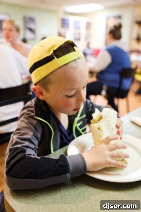 Kids Breakfast Burrito from Lazy Day Cafe Salt Lake City