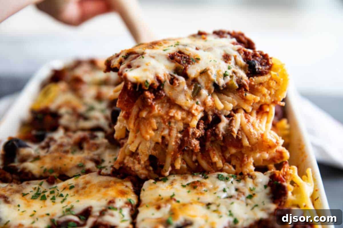 Baked Spaghetti with Meat Sauce