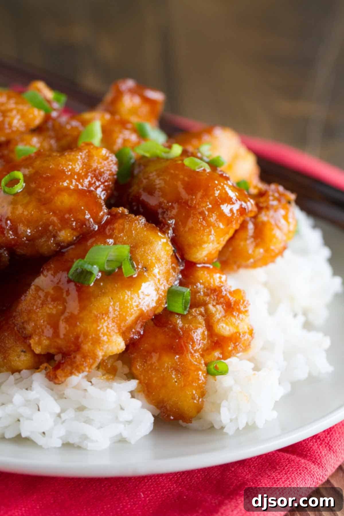Sweet and Sour Chicken over rice.