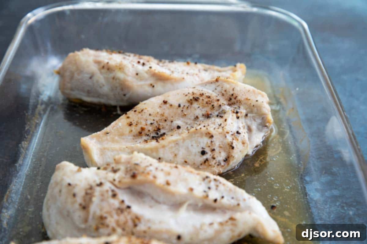 baked chicken breasts in a dish